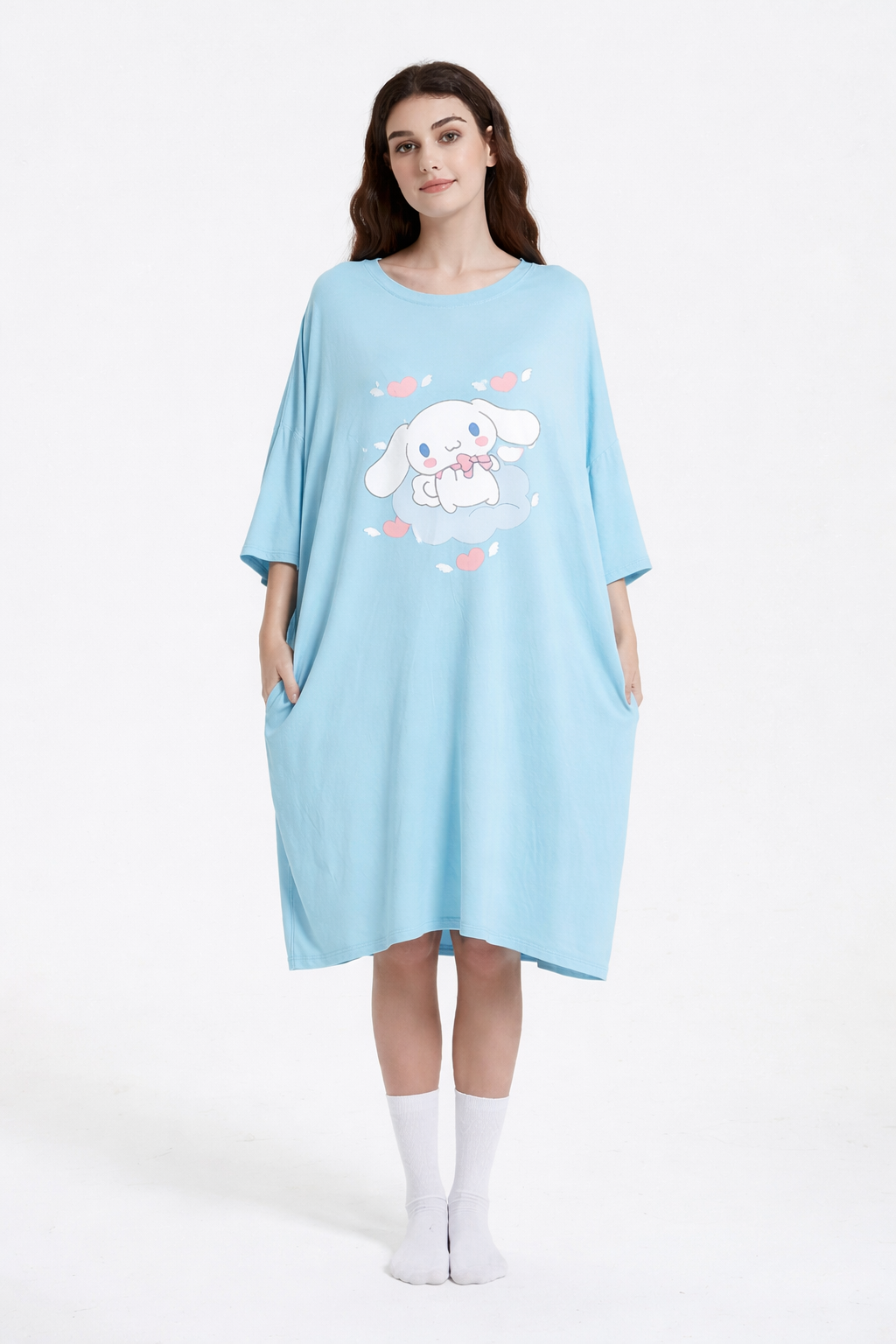 Cinnamoroll Sleep bamboo Oversized Tee Women’s Sleepy Tee