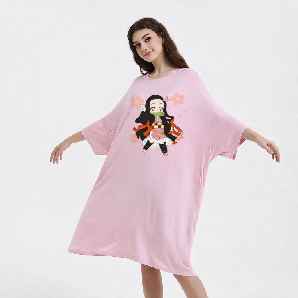 nezuko demon slayer bamboo Sleep Oversized Tee Women’s Sleepy Tee