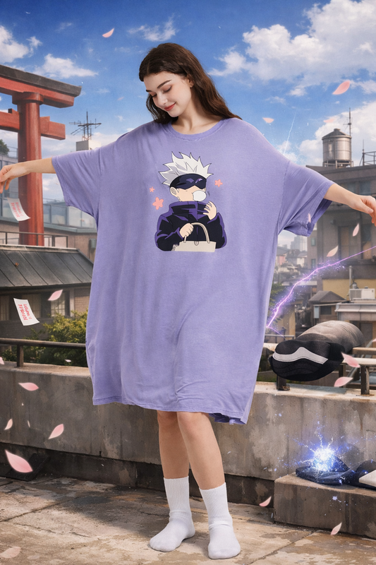 Satoru Gojo Jujutsu Kaisen  bamboo Sleep Oversized Tee