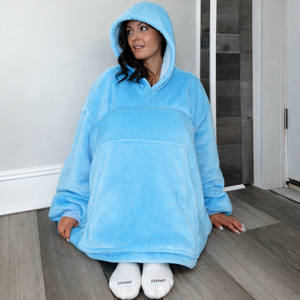 Light Blue  Blanket Hoodie