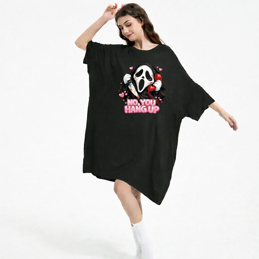 Ghost Face Scream Oversized bamboo Sleep Tee