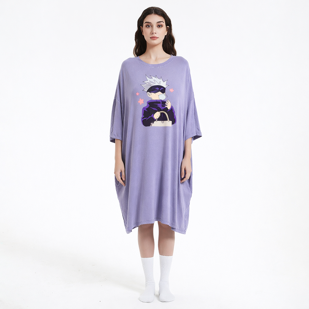 Satoru Gojo Jujutsu Kaisen  bamboo Sleep Oversized Tee