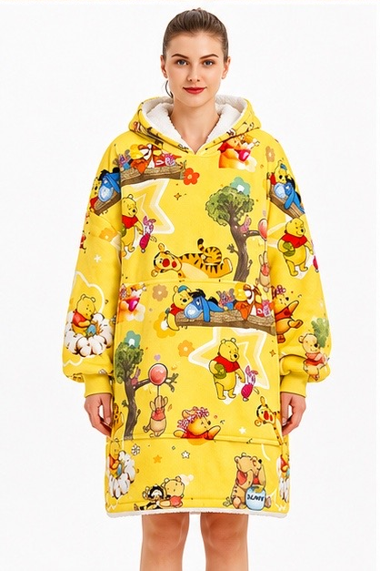 Winnie the Pooh & Friends Wearable Blanket Hoodie for Kids & Adults | OLM Toys