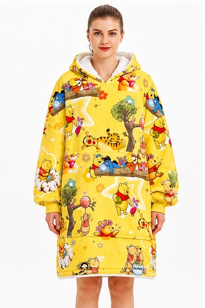 Winnie the Pooh & Friends Wearable Blanket Hoodie for Kids & Adults | OLM Toys