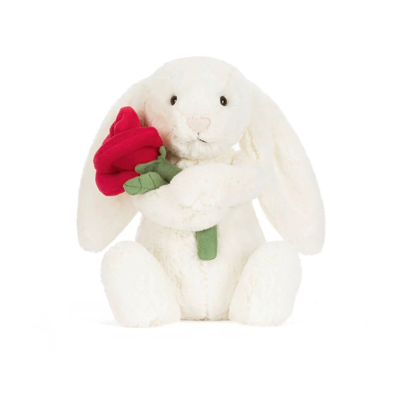 Cream Bunny With Rose
