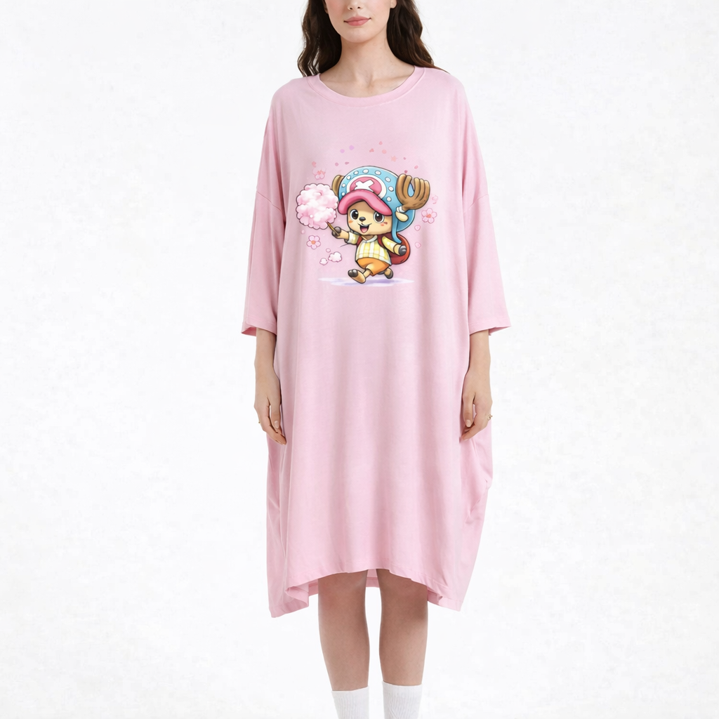 Tony Chopper onepiece bamboo Oversized Sleep Tee