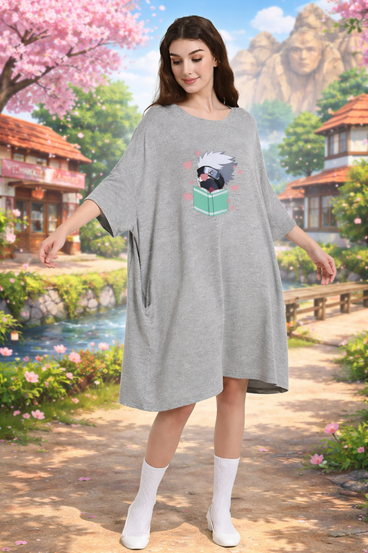 Kakashi Hatake Naruto bamboo Sleep Oversized Tee