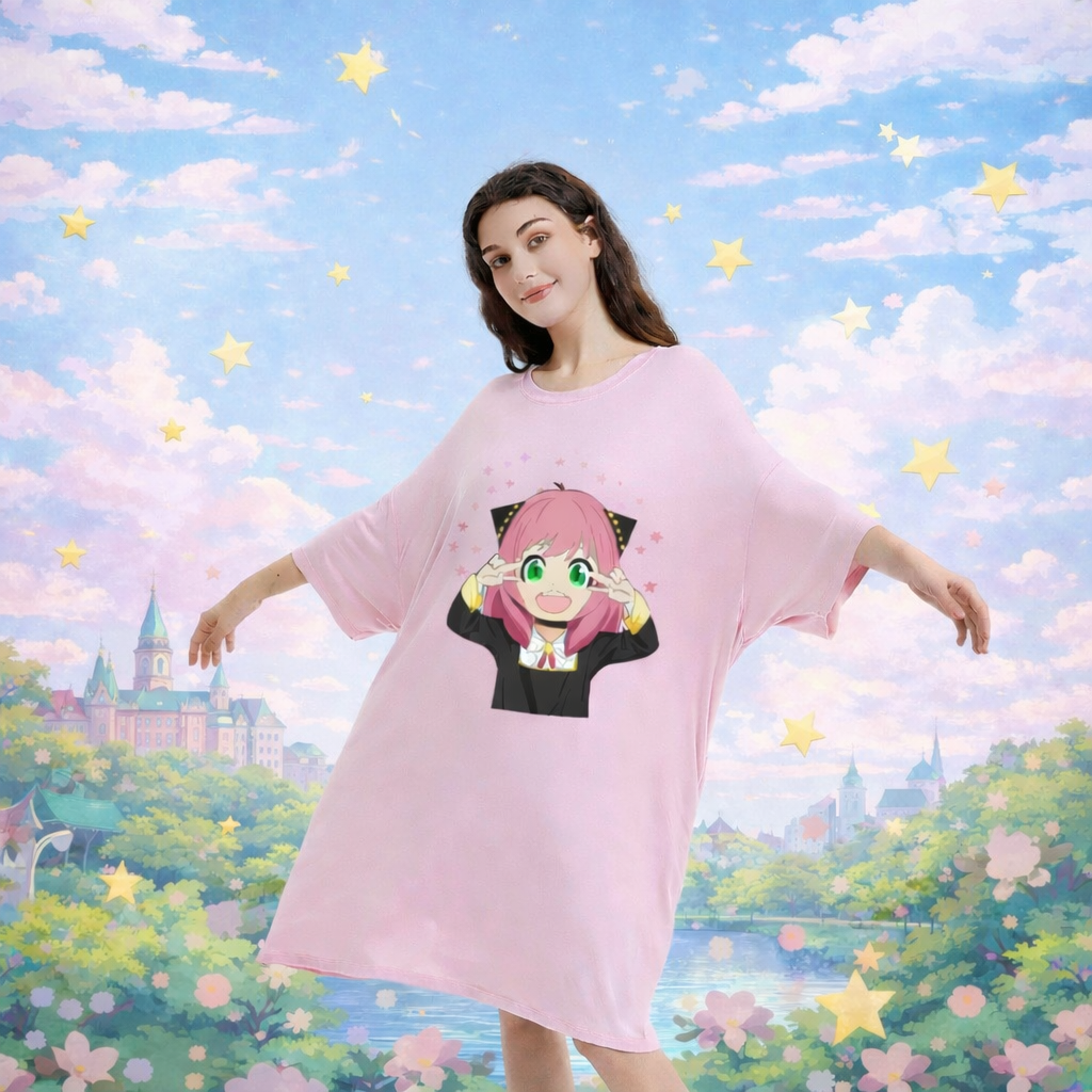 Anya Forger Spy×Family bamboo Sleep Oversized Tee
