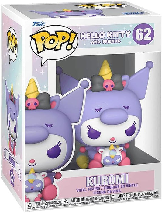 Hello Kitty and Friends - 62 Kuromi Unicorn Party Vinyl Figure Collectibles Bundle with Compatible Funko Pop