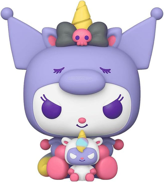 Hello Kitty and Friends - 62 Kuromi Unicorn Party Vinyl Figure Collectibles Bundle with Compatible Funko Pop