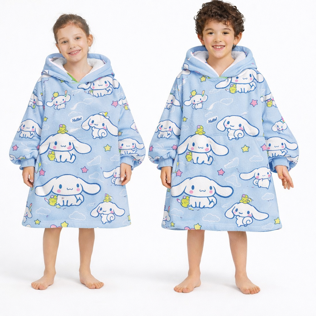 Cinnamoroll hello kitty Wearable Blanket Hoodie for Kids & Adults | OLM Toys