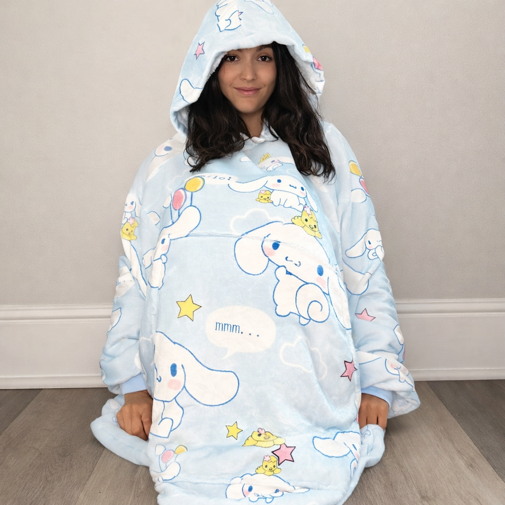 Cinnamoroll hello kitty Wearable Blanket Hoodie for Kids & Adults | OLM Toys