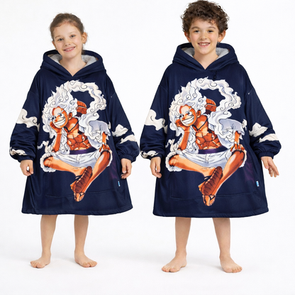 gear 5 Luffy One Piece Wearable Blanket Hoodie for Kids & Adults | OLM Toys