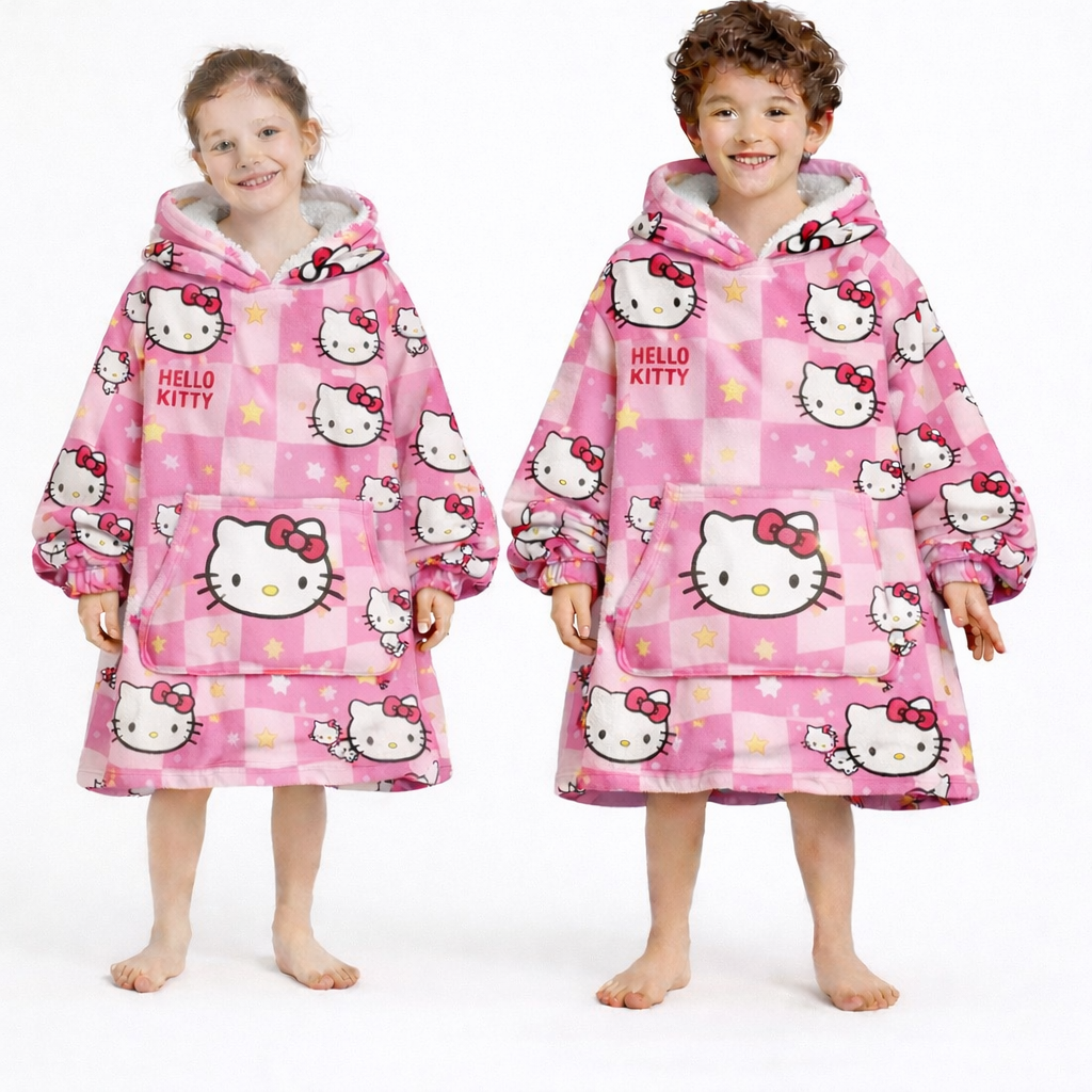 Hello Kitty Wearable Blanket Hoodie for Kids & Adults | OLM Toys
