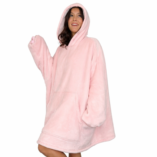 pink Wearable Sherpa Blanket Hoodie oversize for Kids & Adults | OLM Toys