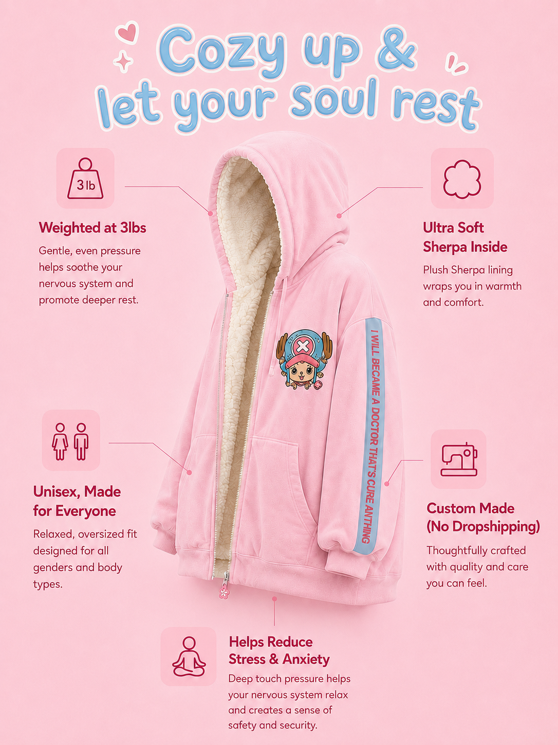 Chopper blanket hoodie