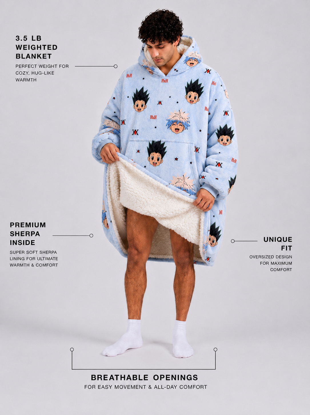 Hunter x hunter blanket hoodie