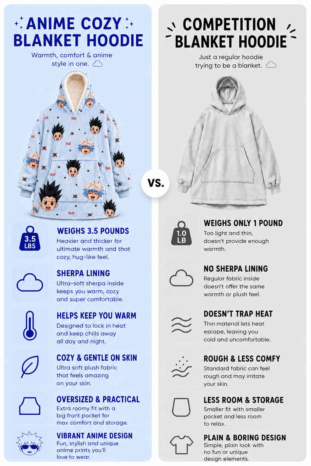 Hunter x hunter blanket hoodie