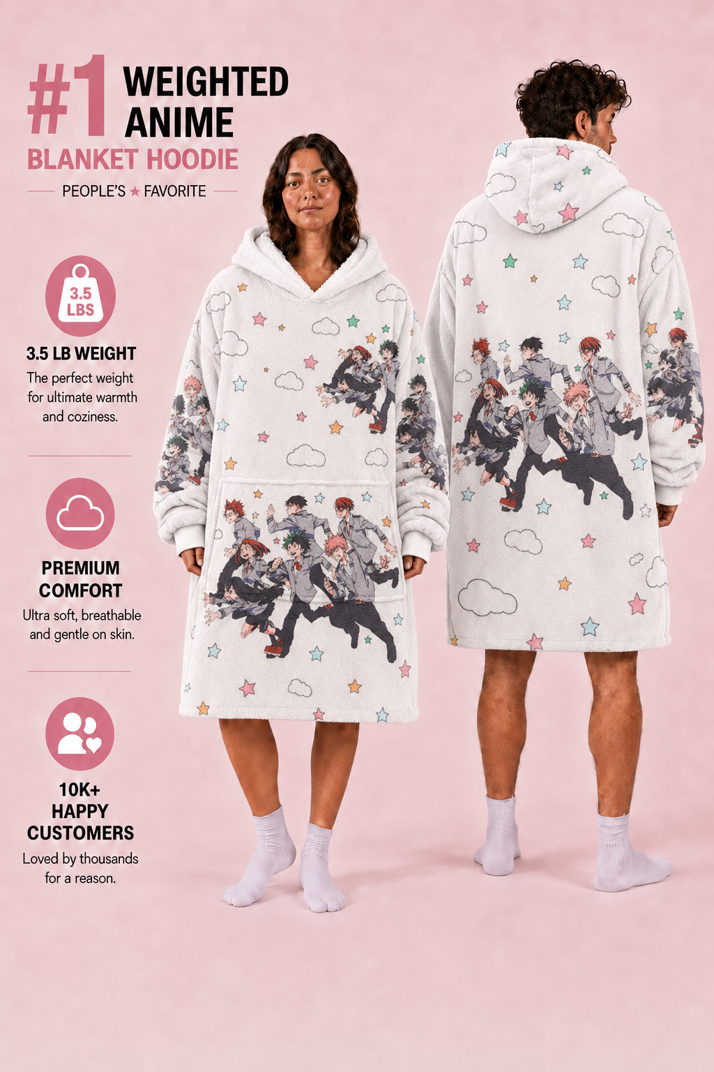 My hero academia blanket hoodie