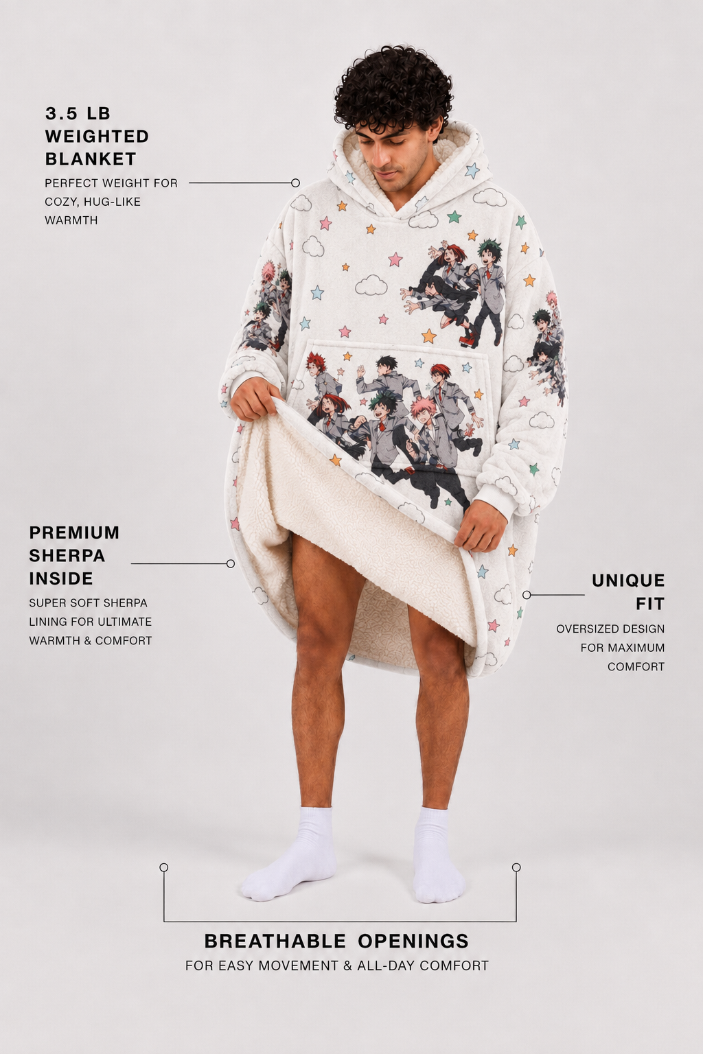 My hero academia blanket hoodie