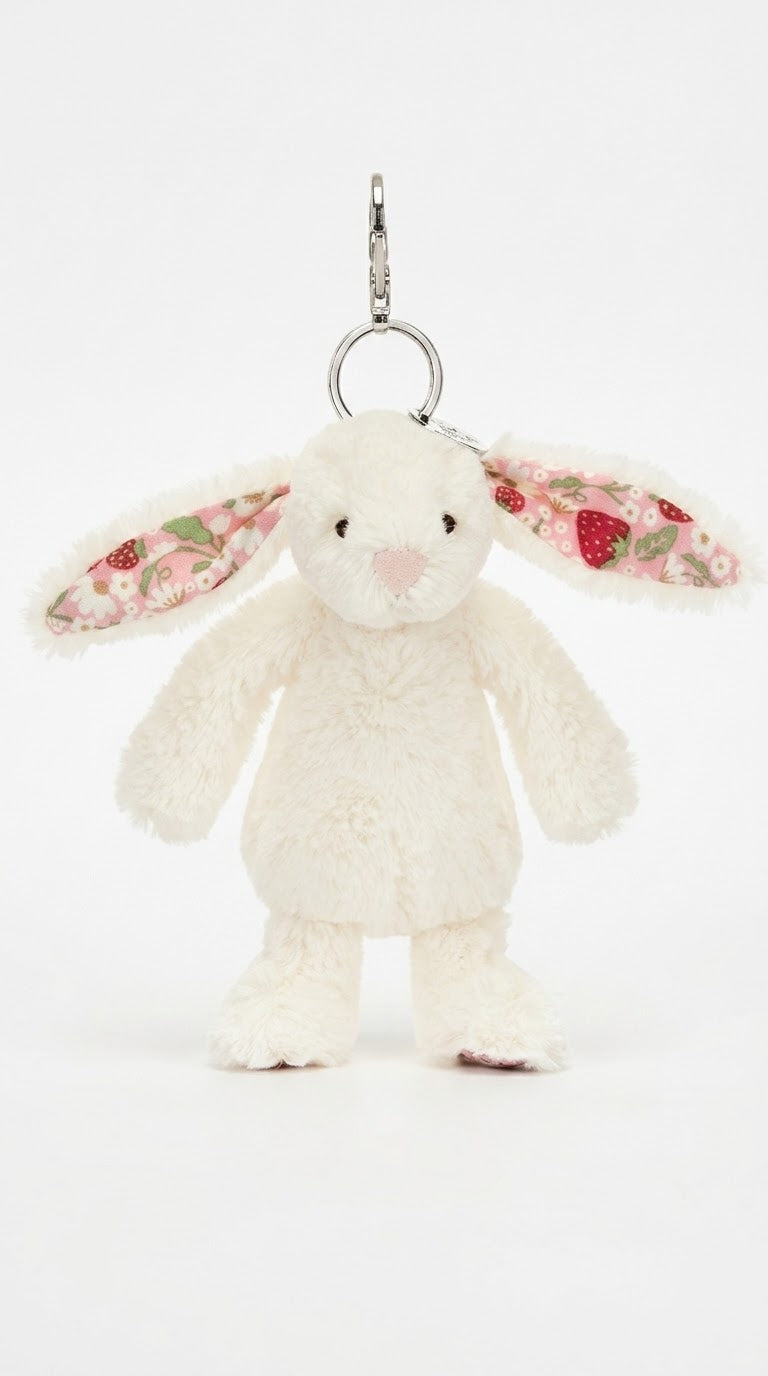 Blossom Cream Bunny 'Berry' Bag Charm