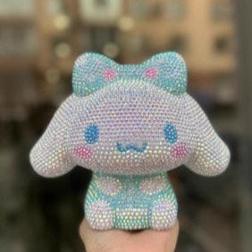 cinemon roll hello kitty hand made crystalized