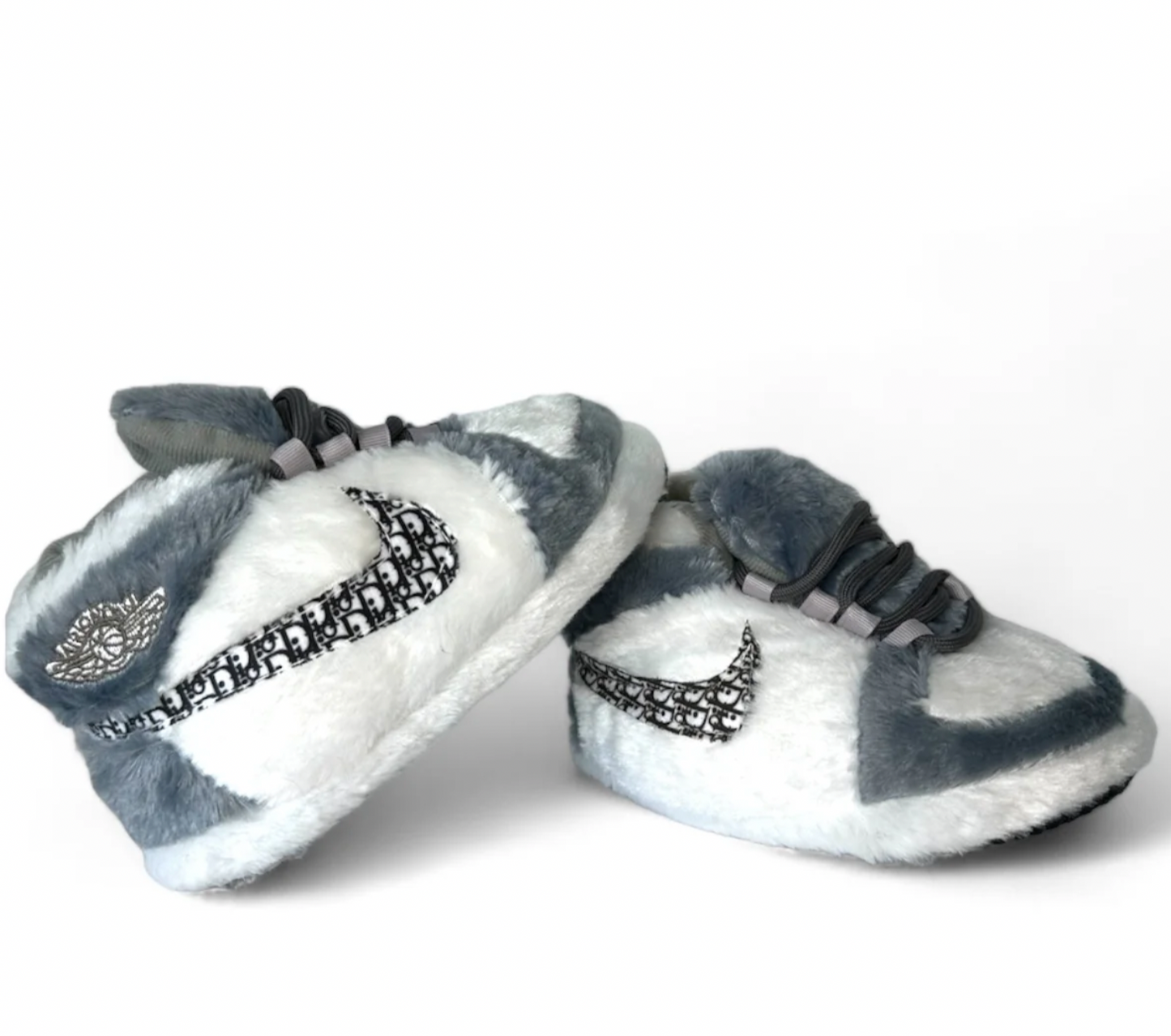 Sneaker Slippers  Gray Jordan 1 Dior