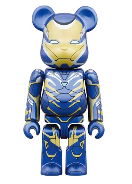 iron man blue in gold bear brick 400%