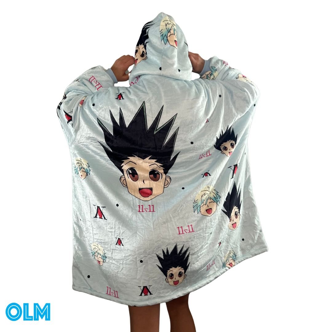 Anime Blanket Hoodie Hunter x Hunter Oversized – Ultra - Soft Sherpa for Adults &Kids - Olm collectibles
