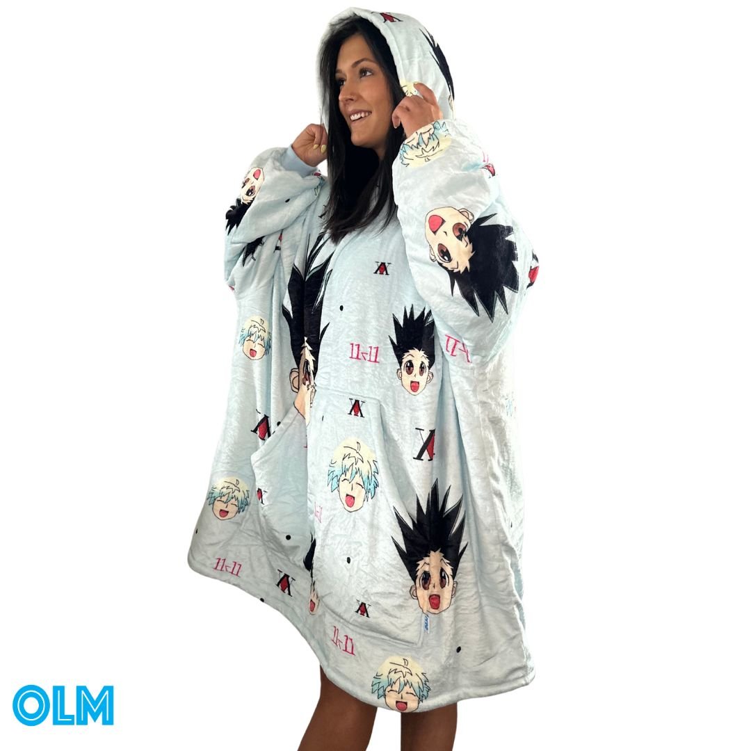 Anime Blanket Hoodie Hunter x Hunter Oversized – Ultra - Soft Sherpa for Adults &Kids - Olm collectibles