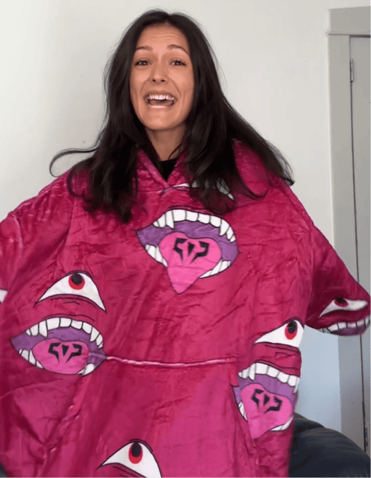 Anime Blanket Hoodie oversize snuggle Sherpa Ryomen Sukuna Jujutsu Kaisen - Olm collectibles