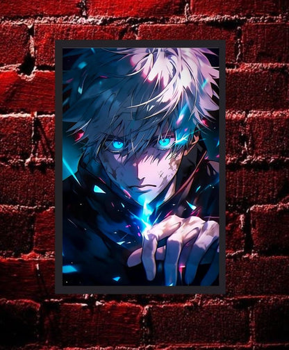 Anime poster Gojo,jujutsu kaisen - 12x16 Inch, Glossy Shine - Olm collectibles