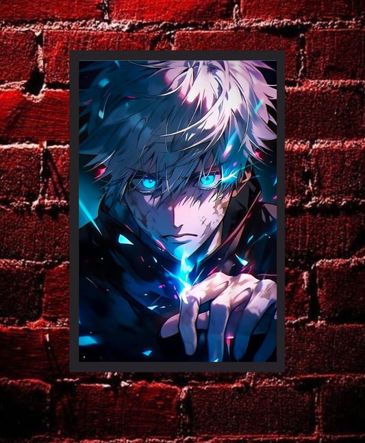 Anime poster Gojo,jujutsu kaisen - 12x16 Inch, Glossy Shine - Olm collectibles