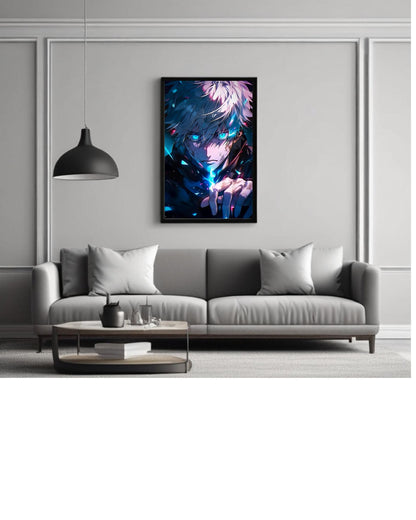 Anime poster Gojo,jujutsu kaisen - 12x16 Inch, Glossy Shine - Olm collectibles