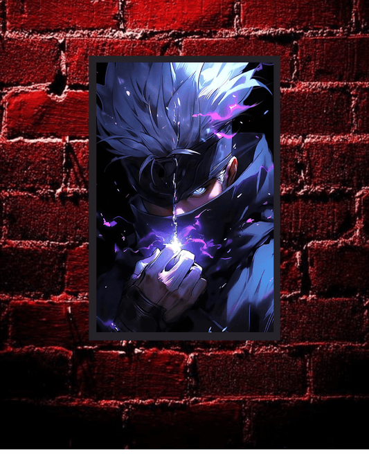 Anime poster Gojo,jujutsu kaisen , 12x16 Inch, Glossy Shine - Olm collectibles