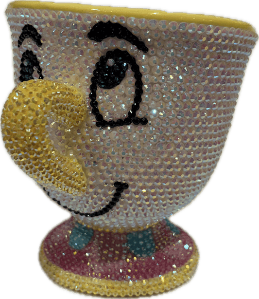beauty and the beast cup hand made crystalized - Olm collectibles