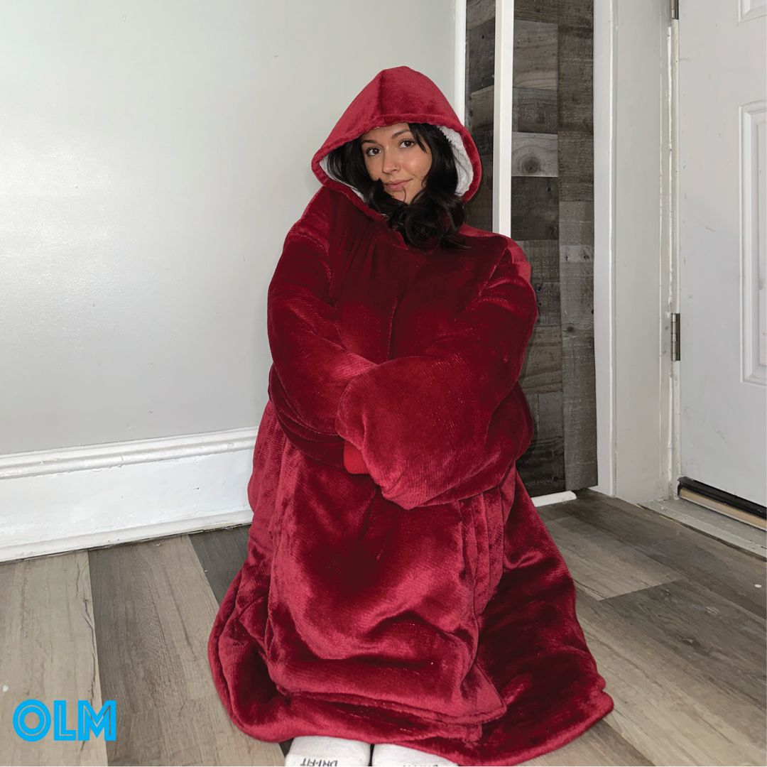 Original Oversized Microfiber & Sherpa Wearable Blanket Hoodie various  come in unisex adults and kids sizes