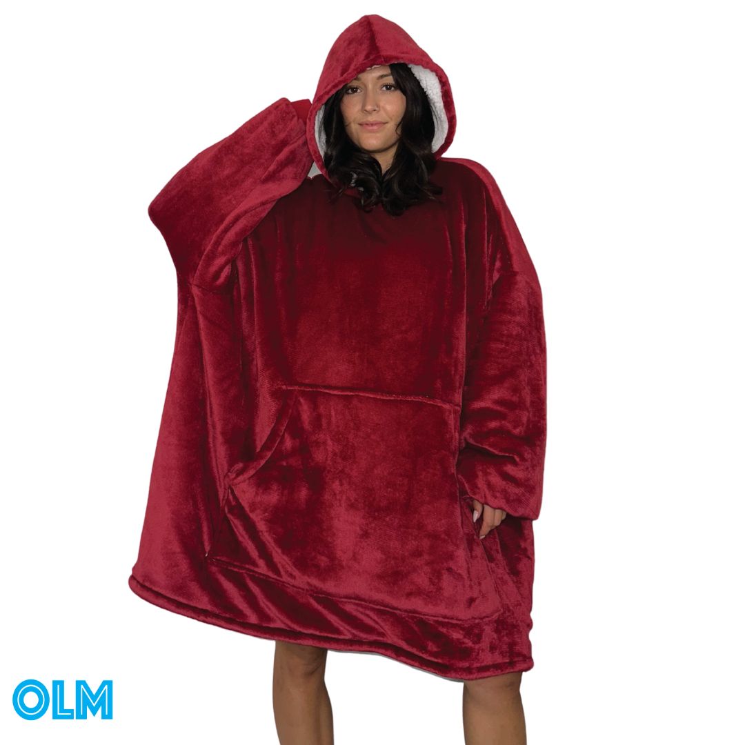 Original Oversized Microfiber & Sherpa Wearable Blanket Hoodie various  come in unisex adults and kids sizes