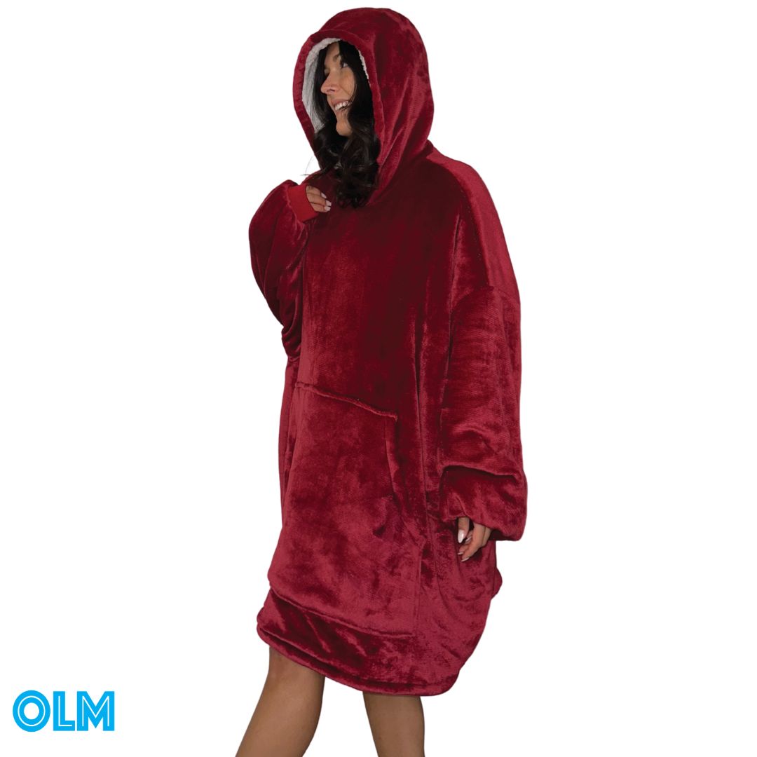 Original Oversized Microfiber & Sherpa Wearable Blanket Hoodie various  come in unisex adults and kids sizes
