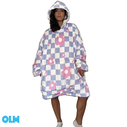 Original Oversized Microfiber & Sherpa Wearable Blanket Hoodie various  come in unisex adults and kids sizes