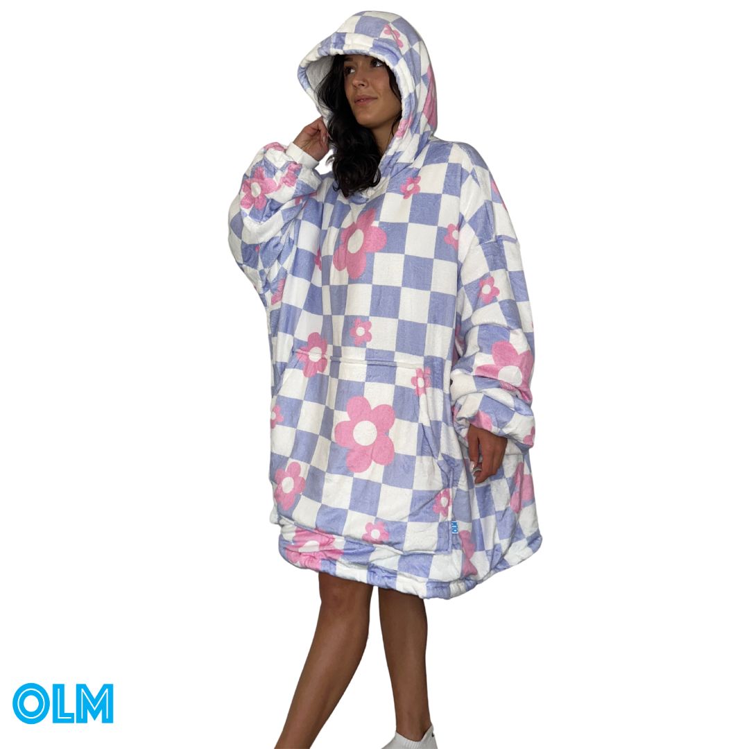 Original Oversized Microfiber & Sherpa Wearable Blanket Hoodie various  come in unisex adults and kids sizes