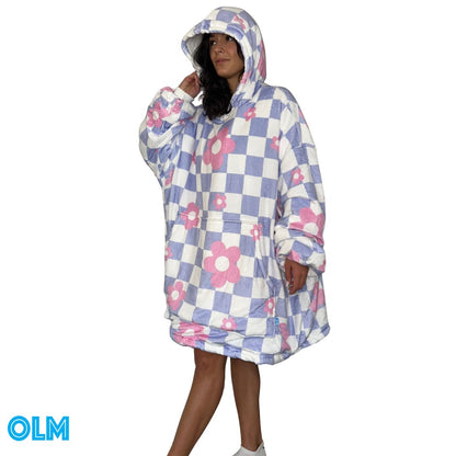 Original Oversized Microfiber & Sherpa Wearable Blanket Hoodie various  come in unisex adults and kids sizes