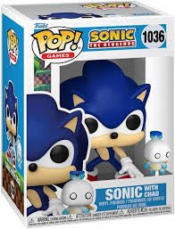 Funko Pop ! 1036 Sonic The Hedgehog with Hero Chao + Pop Protector: Buddy Pop! Games Vinyl Figure… - Olm collectibles