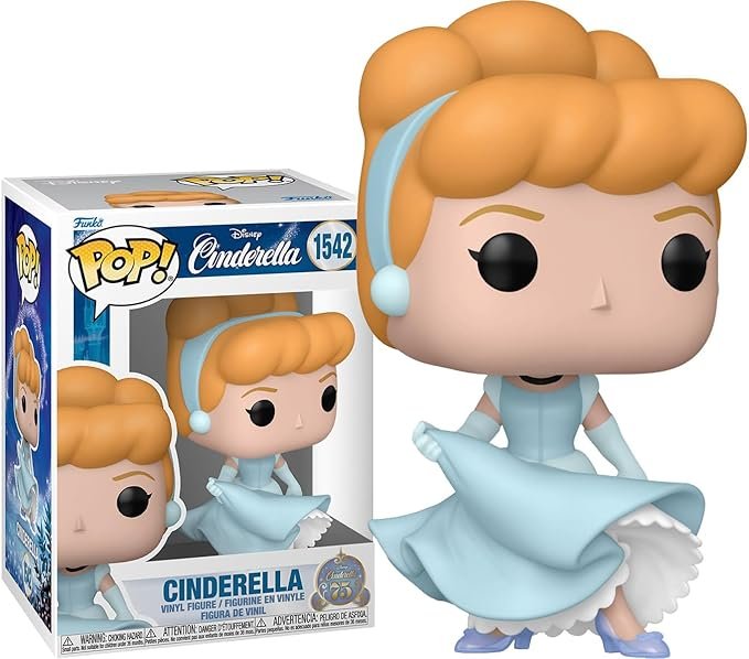 Funko Pop! 1542 Cinderella Dancing in Ball Gown Dress + Pop Protector: 75th Anniversary Disney Pop! Animation Vinyl Figure - Olm collectibles