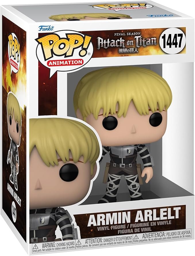 Funko POP! Animation: Attack on Titan - 1447 Armin Arlert - 1/6 Odds for Rare Chase Variant - Collectable Vinyl Figure - Olm collectibles