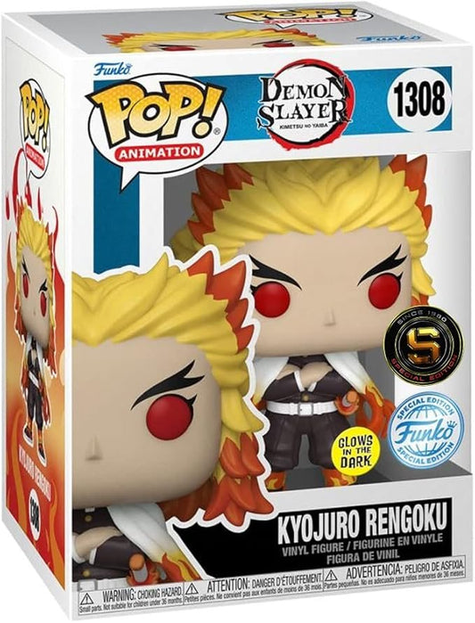 Funko POP! Animation: Demon Slayer - 1308 Kyojuro Rengoku - Collectable Vinyl Figure - Olm collectibles