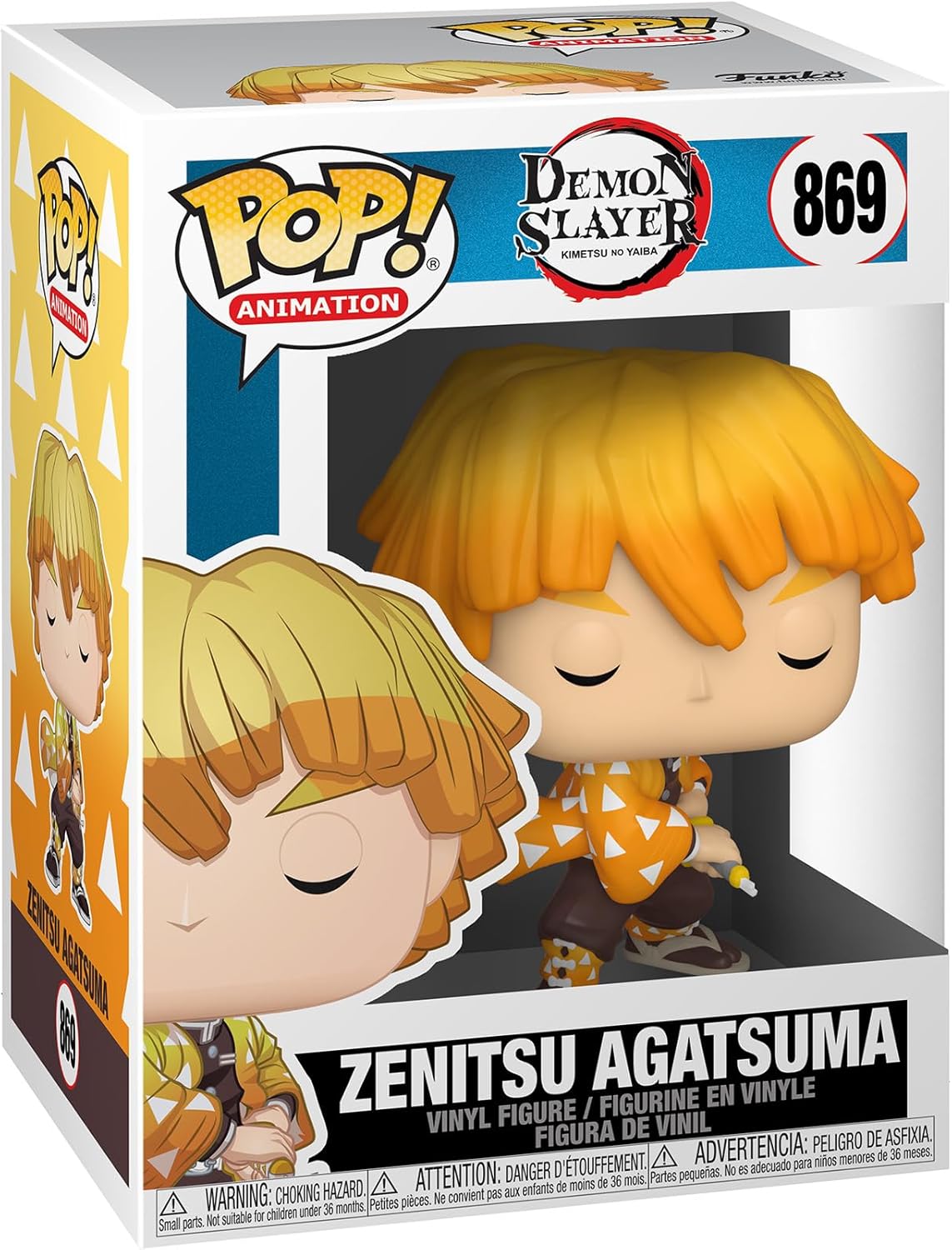 Funko Pop Animation: Demon Slayer - 869 Zenitsu Agatsuma, 3.75 Inches - Collectable Vinyl Figure - Olm collectibles