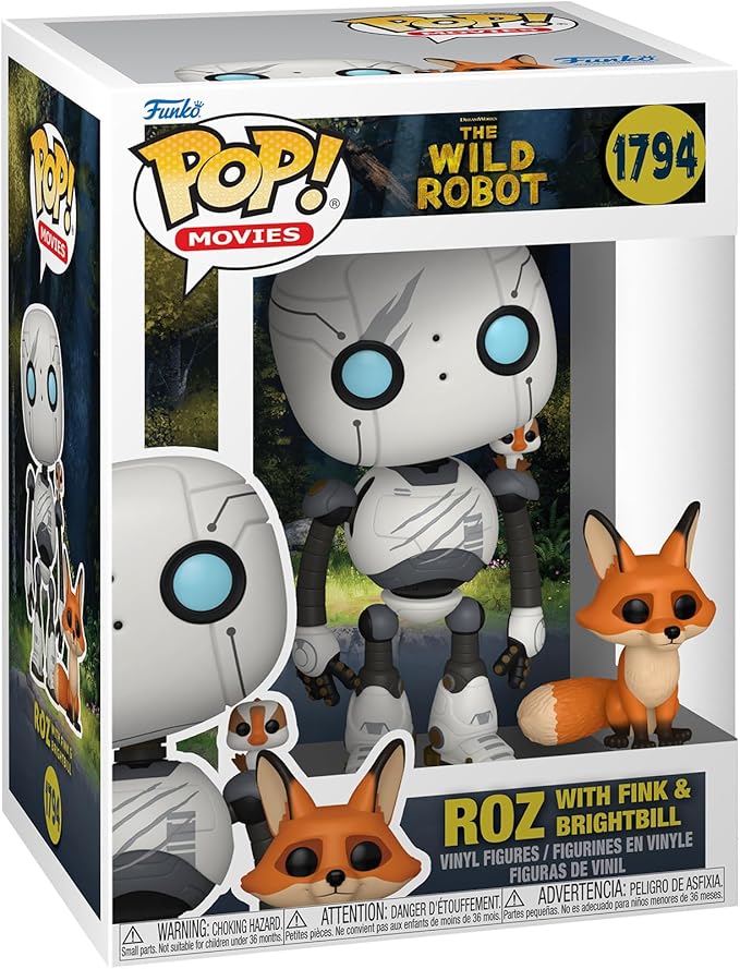 Funko Pop & Buddy: Wild Robot - 1794 Roz with Brightbill & Fink - Collectable Vinyl Figure - Olm collectibles