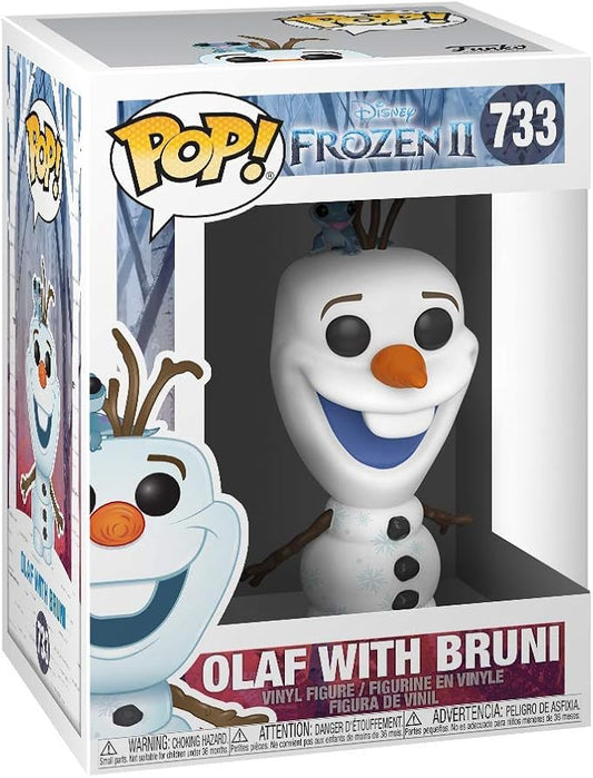 Funko Pop! Disney: Frozen 2 - 733 Olaf with Fire Salamander, Multicolor - Olm collectibles