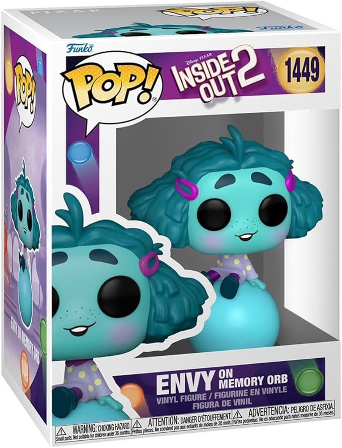 Funko POP! Disney: Inside Out 2 - 1449 Envy on Memory Orb - Collectable Vinyl Figure - Olm collectibles